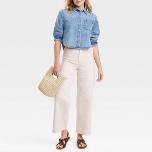 Universal Thread NWOT Cream Wide-Leg Ankle Jeans